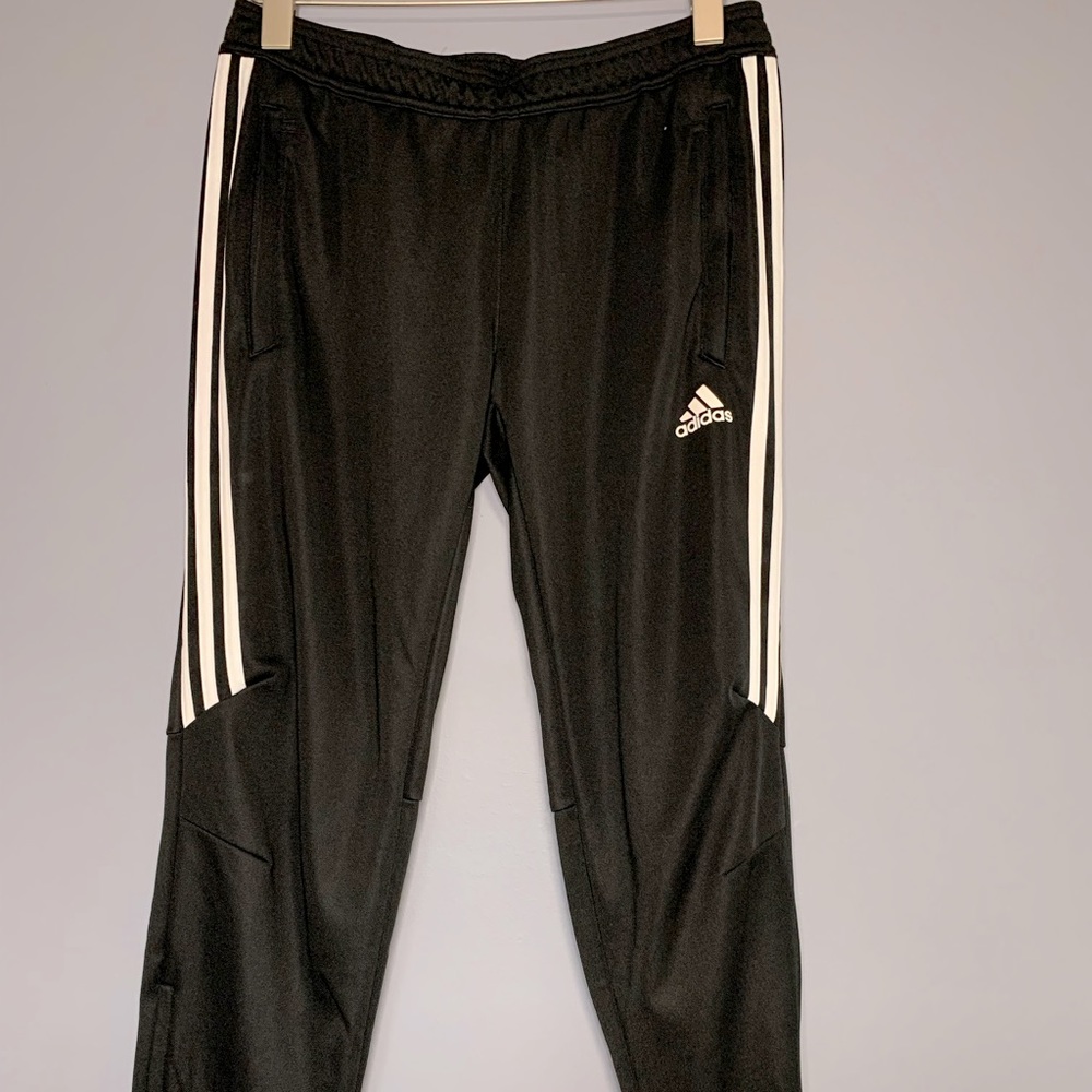 Black adidas soccer pants